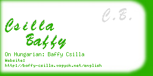 csilla baffy business card